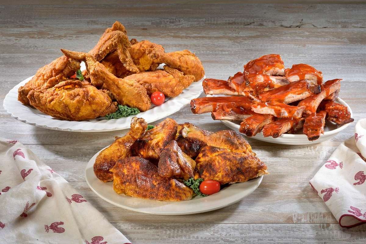 Large Chicken & Rib Combo Split