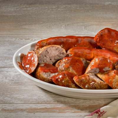 Homemade Sausage in Barbeque Sauce